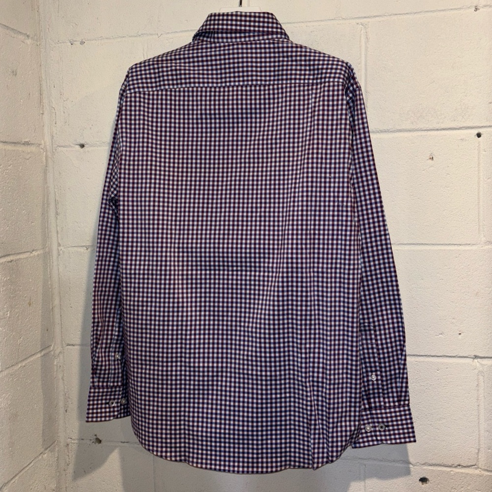 Lucky Brand men’s film fit shirt blue red check button down - Picture 7 of 7